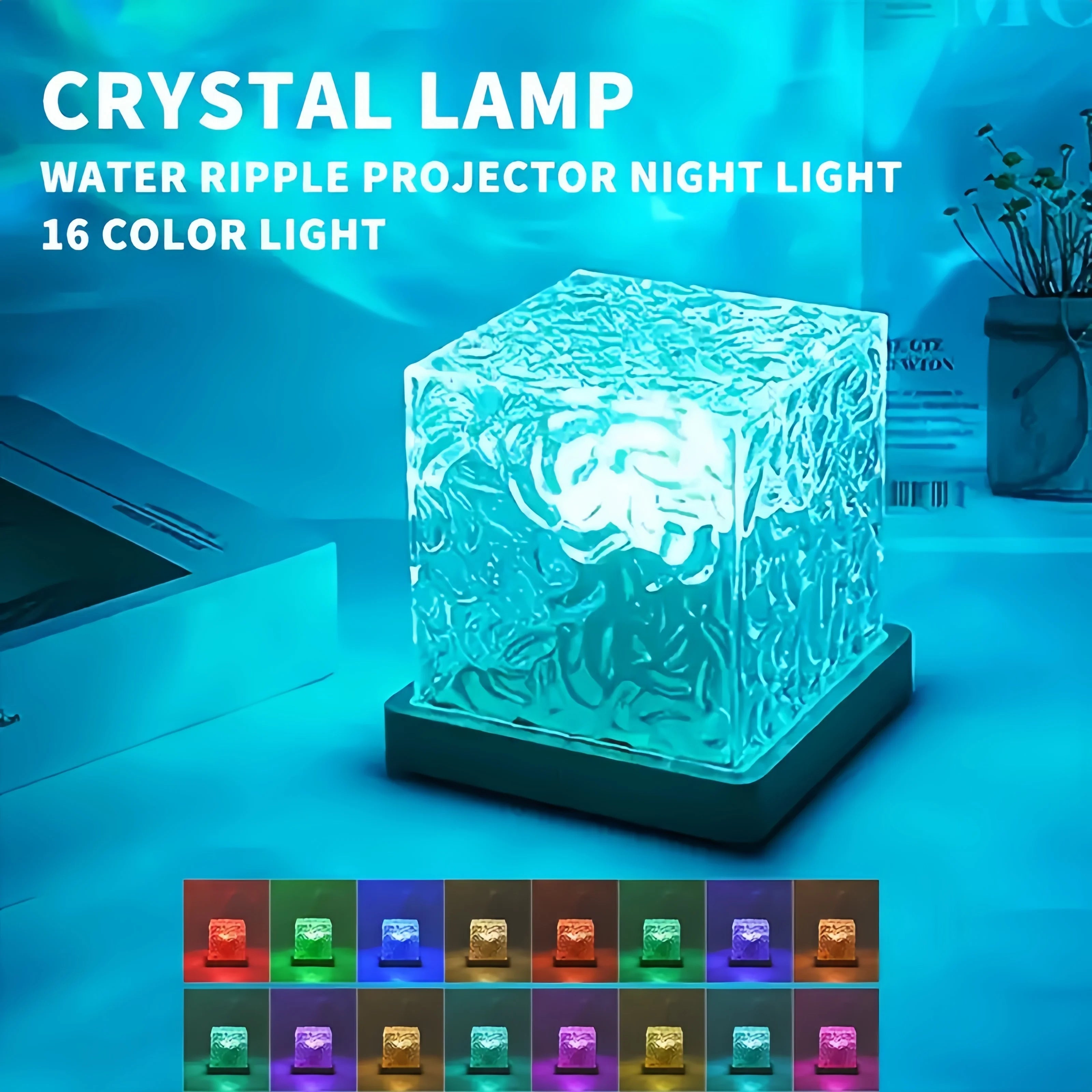 AuroraWave Crystal Ocean Projector Lamp