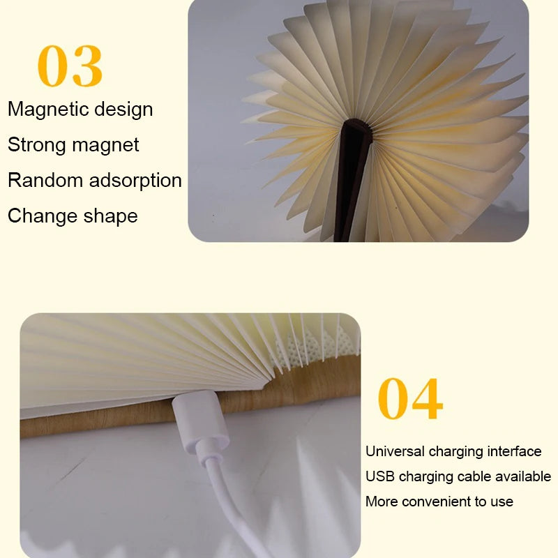 LED Wooden Book Lamp