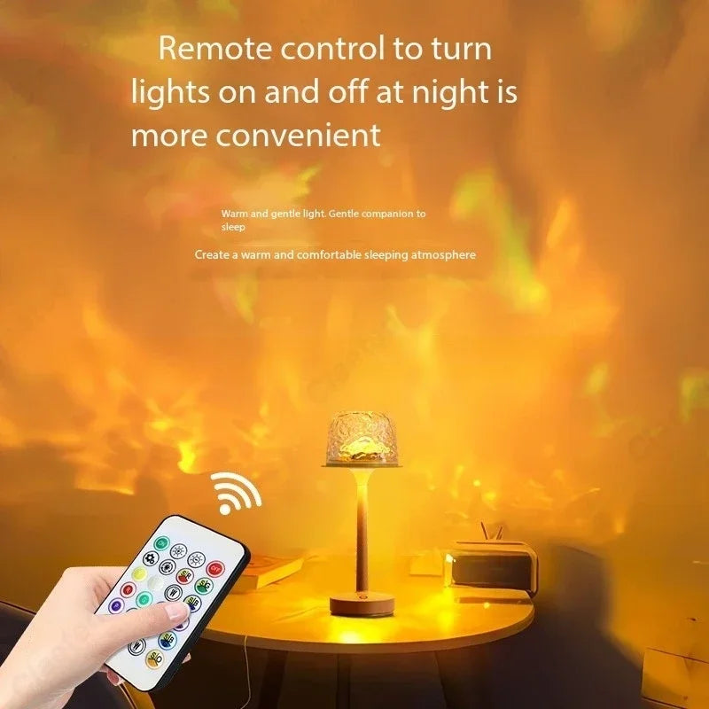 LED Water Ripple Projection Lamp