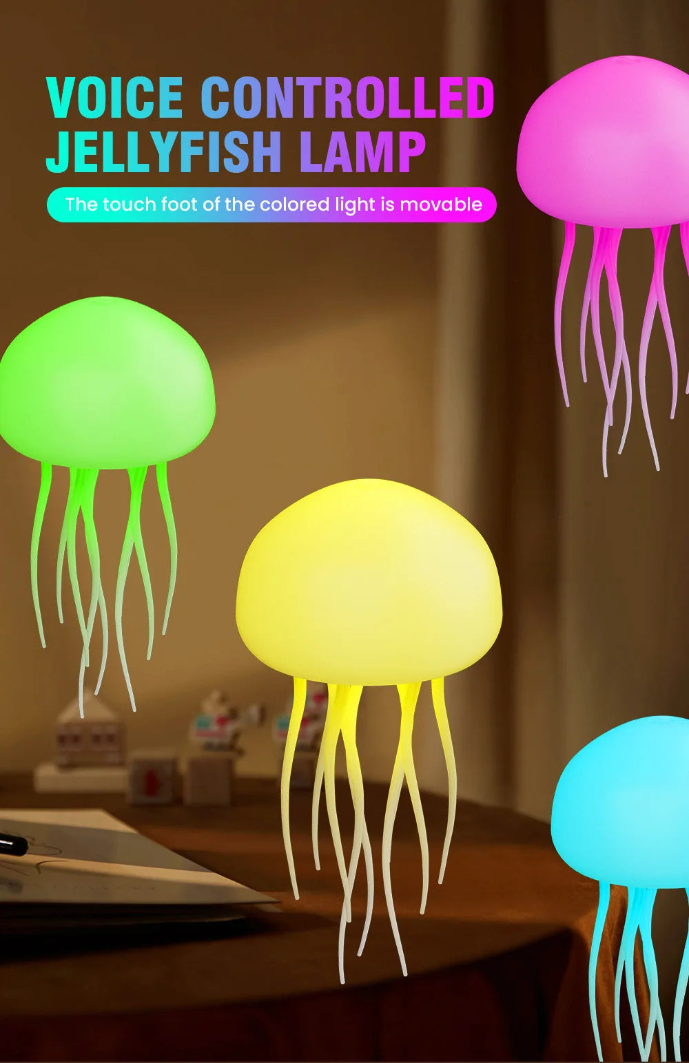 Floating Jellyfish LED Night Light