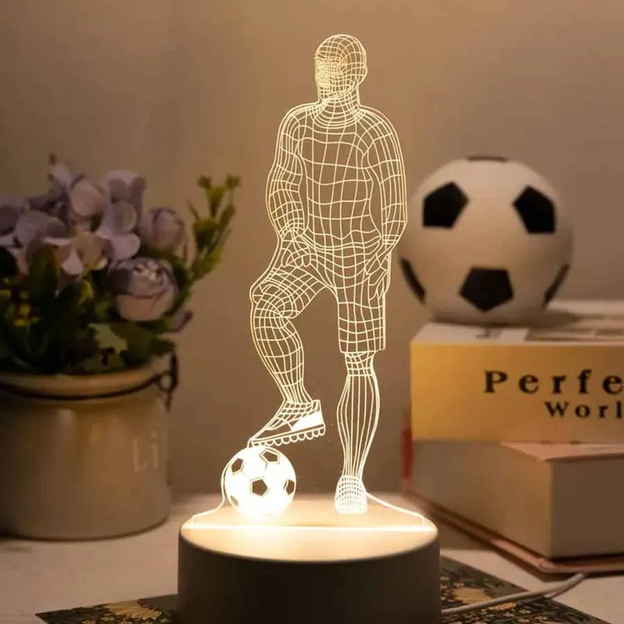 3D LED Football Bedside Lamp