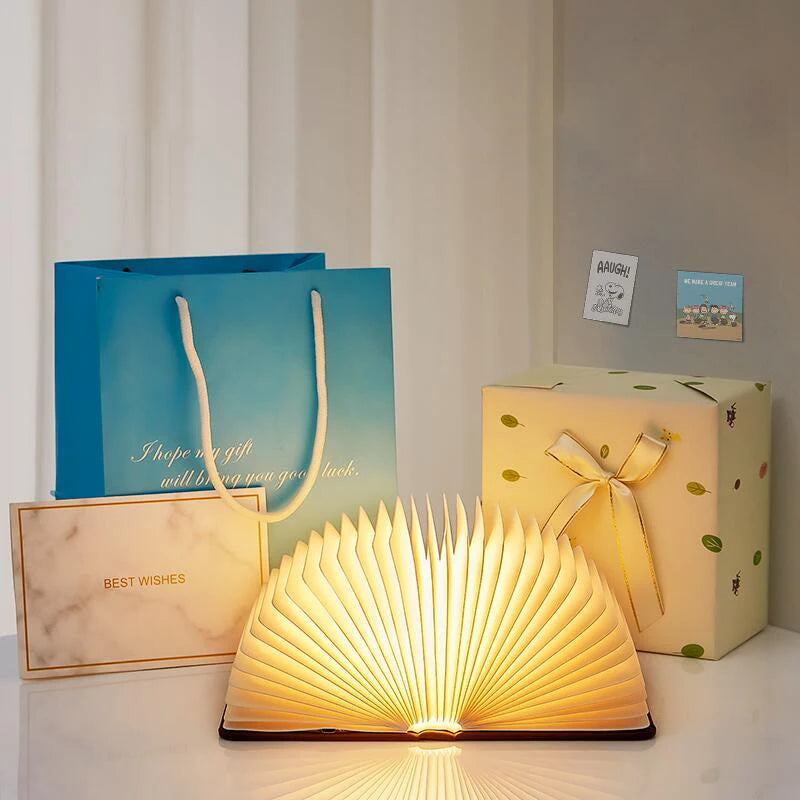 LED Wooden Book Lamp