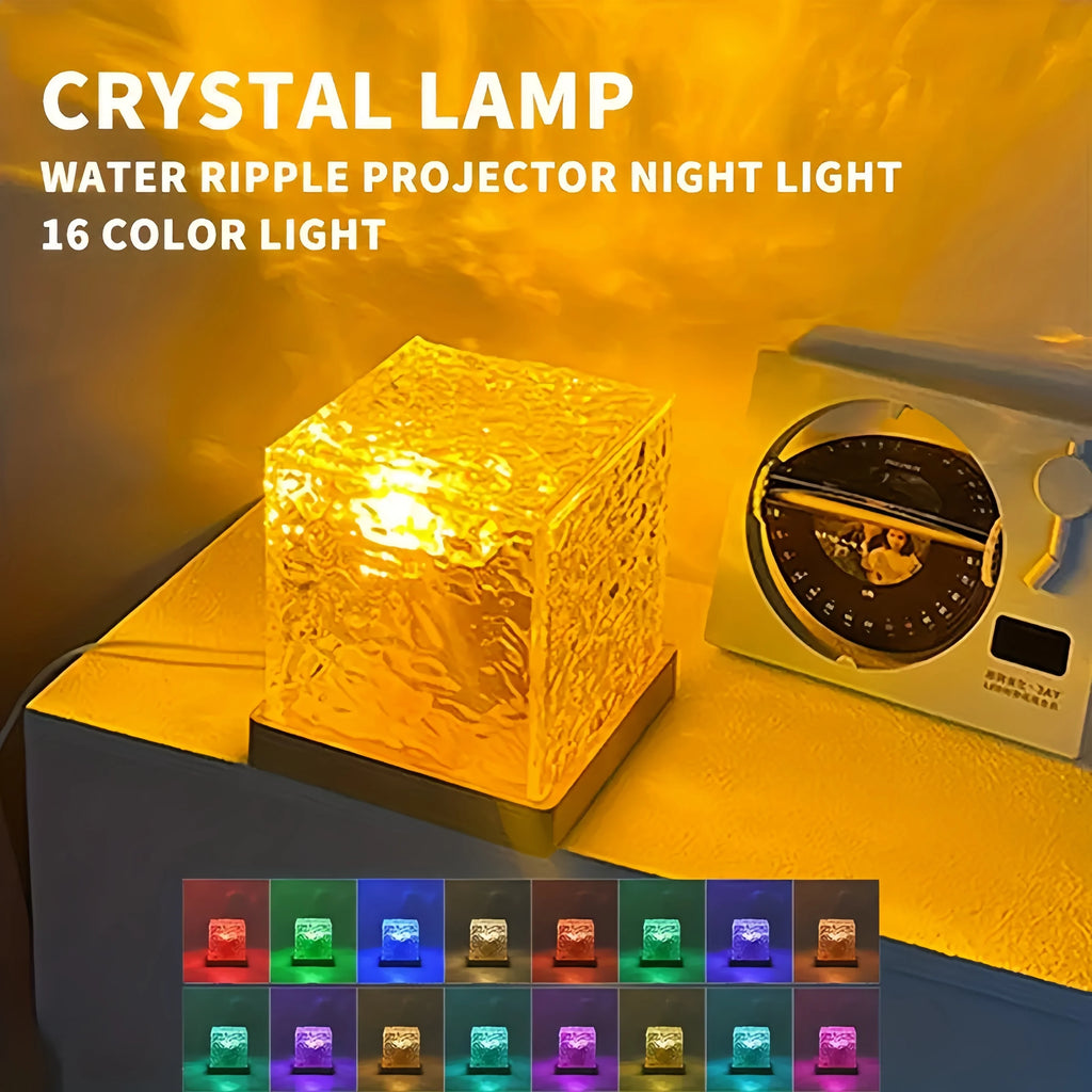 AuroraWave Crystal Ocean Projector Lamp