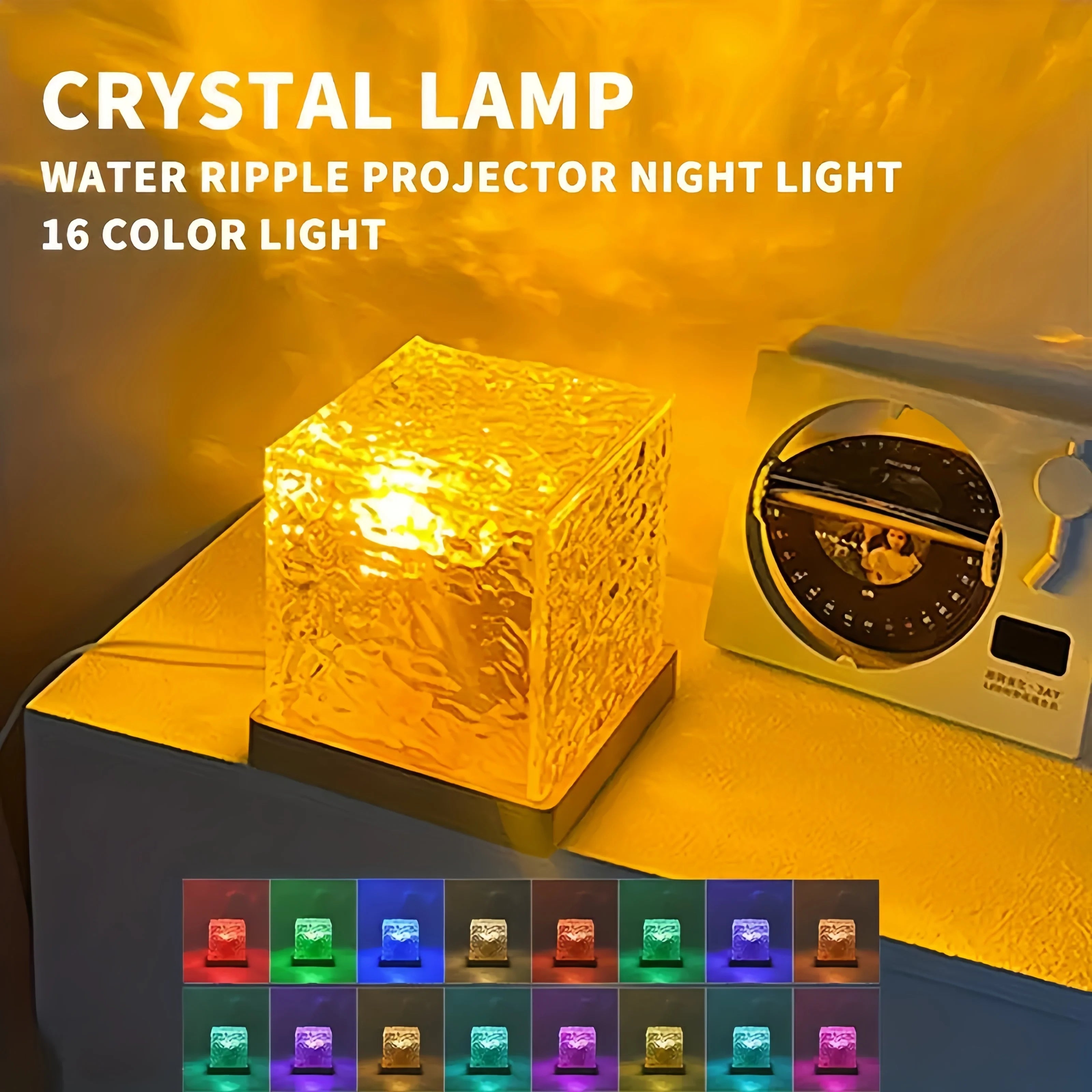 AuroraWave Crystal Ocean Projector Lamp
