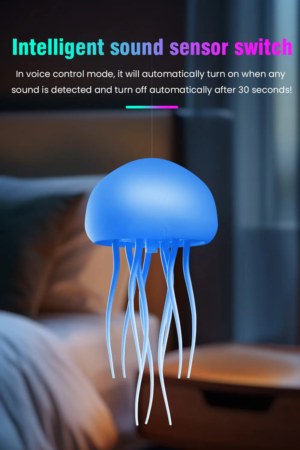 Floating Jellyfish LED Night Light