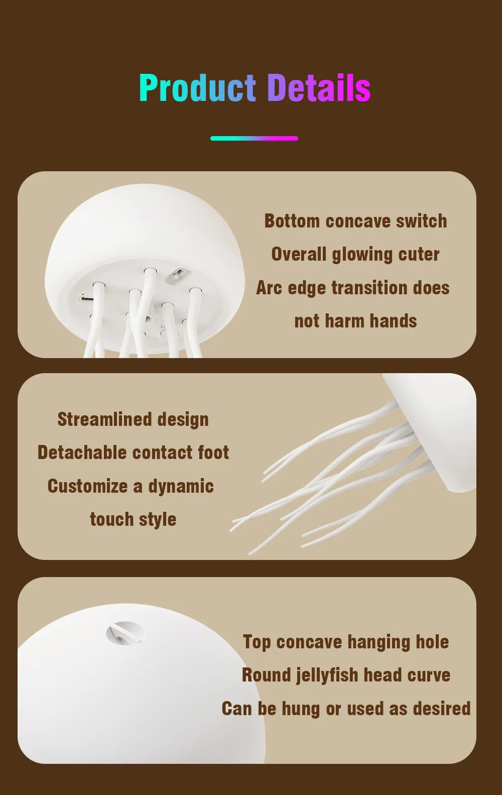 Floating Jellyfish LED Night Light