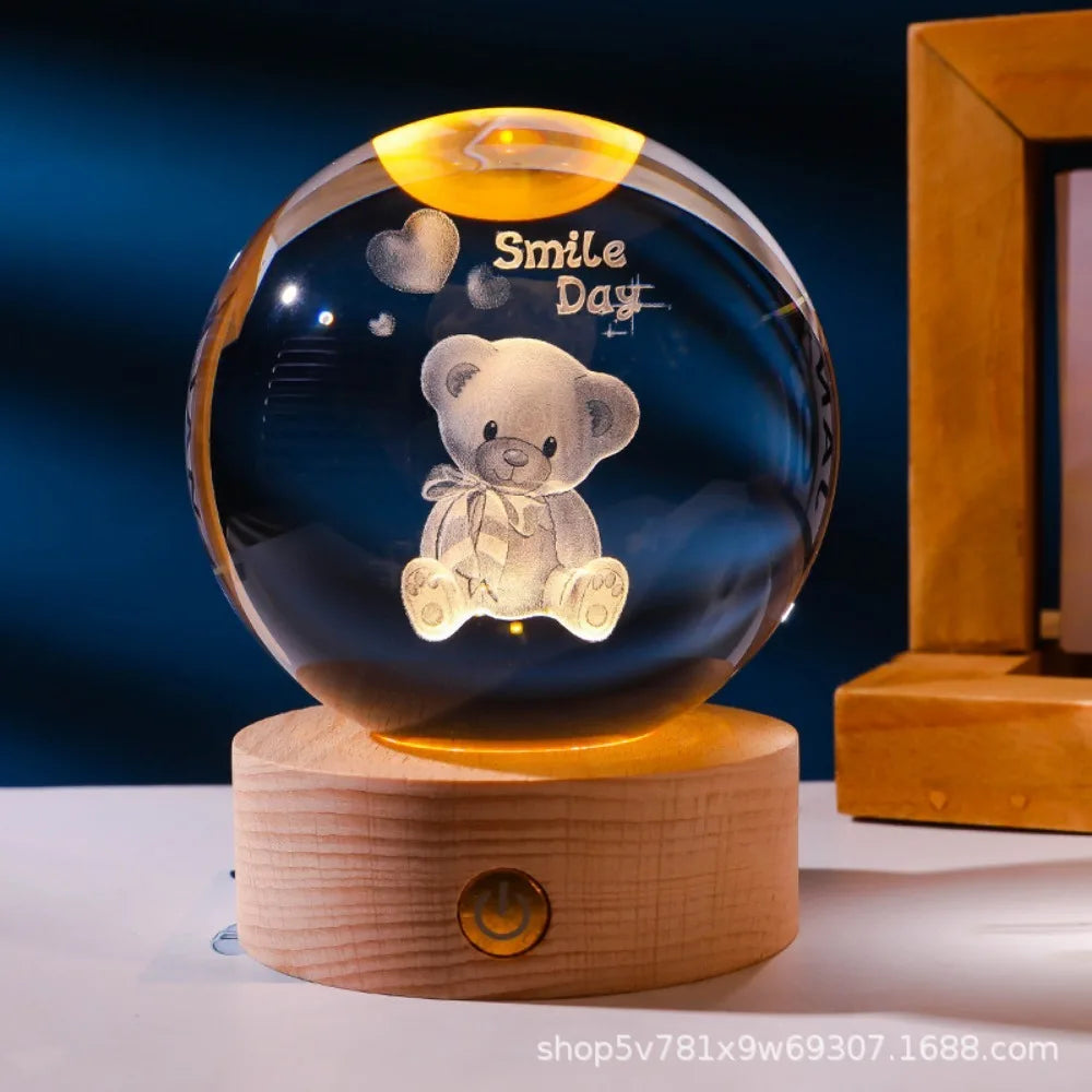 3D Crystal Glow Pet Night Light